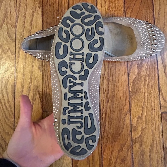 Jimmy Choo Suede Studded Ballet flats, size 37.5 - Picture 8 of 12